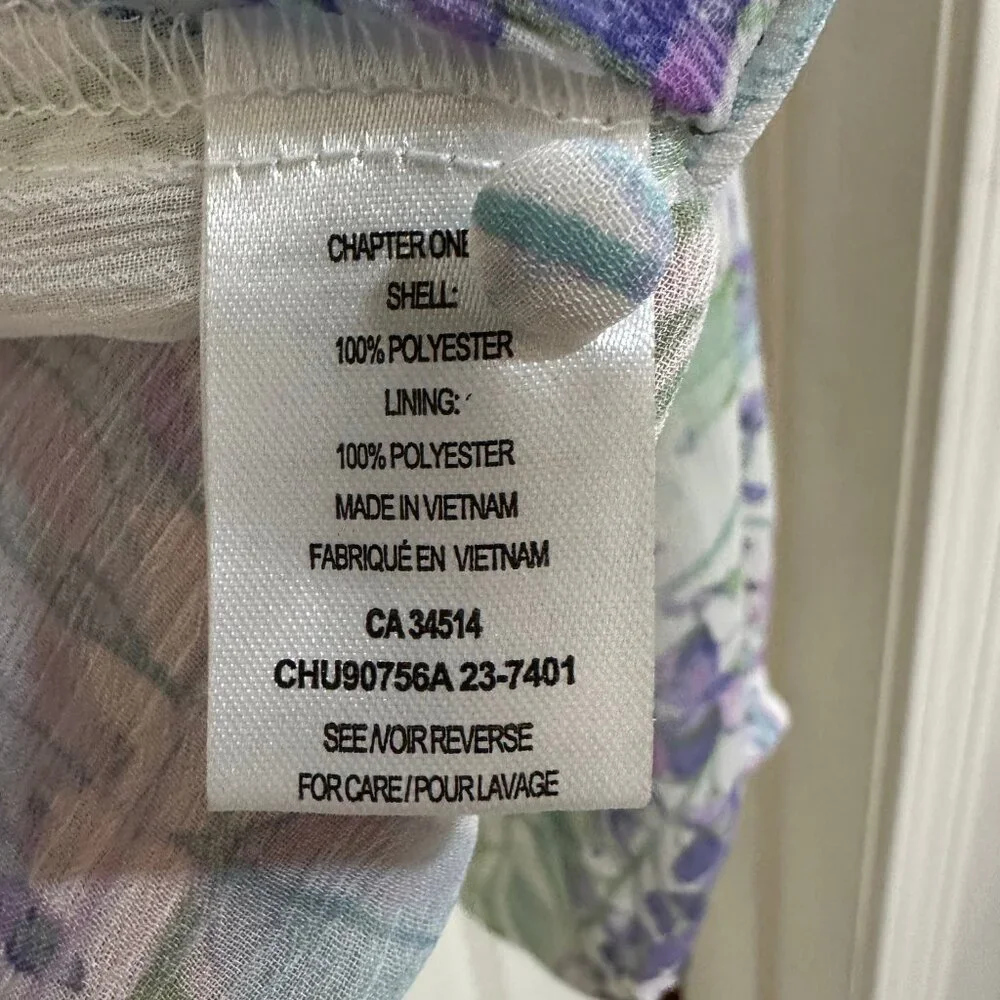 Haver & Blair London Floral Chiffon Blouse – XL – NWT - Picture 8 of 9